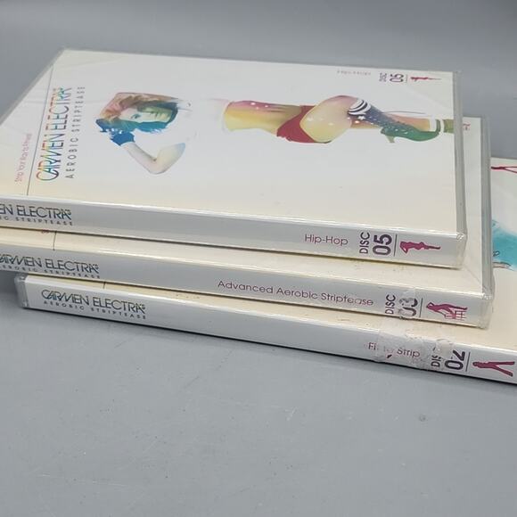 Carmen Electra Aerobic Striptease Dance Workout Lot of 3 DVDs 2, 3, & 5 Sealed - Picture 4 of 12